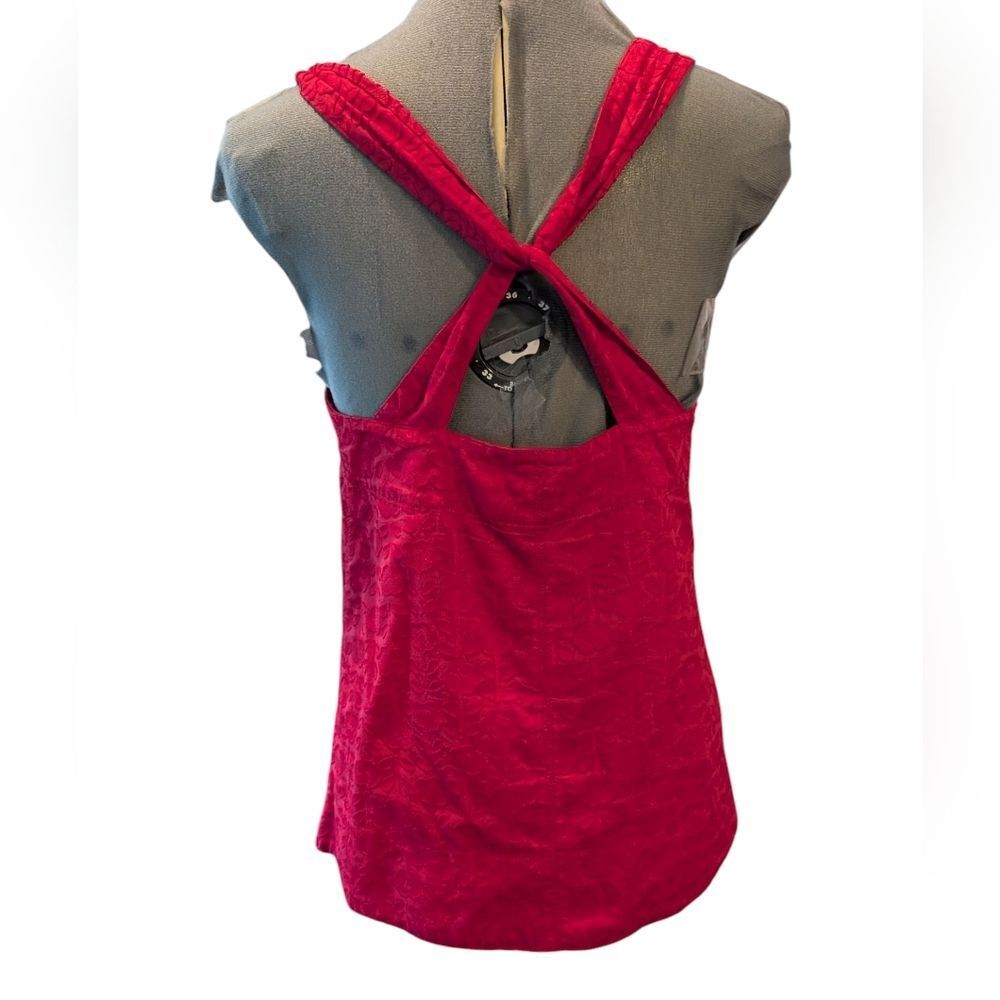 Marc Jacobs Women's Red Cotton Floral Embroidered Sleeveless Top Size Medium